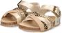 BunniesJR Becky Beach Meisjes Platte Sandalen Goud Goud Print Imitatieleer Gesp - Thumbnail 3