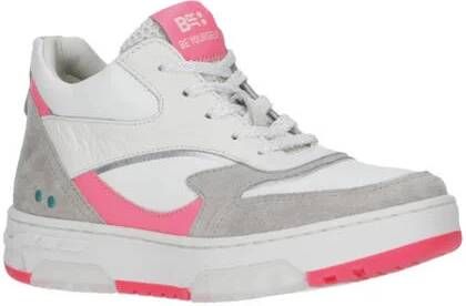 BunniesJR Nina Noa leren sneakers ecru roze Meisjes Leer Meerkleurig 33