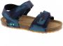 BunniesJR Bunnies JR Bas Beach Jongens Sandalen Blauw Print Leer Klittenband - Thumbnail 2