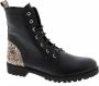 Clic! Cl-20231 Veterboots Laarzen Met Veters Meisjes Zwart - Thumbnail 3