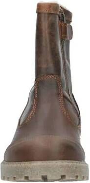 Develab gevoerde leren enkelboots cognac Bruin Jongens Leer Effen 28