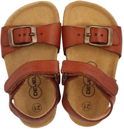 Develab leren sandalen cognac Bruin Jongens Leer Effen 20