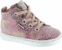 Develab 41602 leren sneakers met dierenprint oudroze Meisjes Leer Hartjes 21 - Thumbnail 4