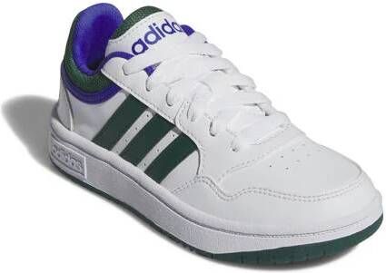 Adidas Sportswear Hoops sneakers wit groen kobaltblauw Jongens Meisjes Imitatieleer 32