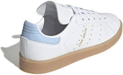 Adidas Originals Stan Smith sneakers wit lichtblauw gum Jongens Meisjes Polyester 40