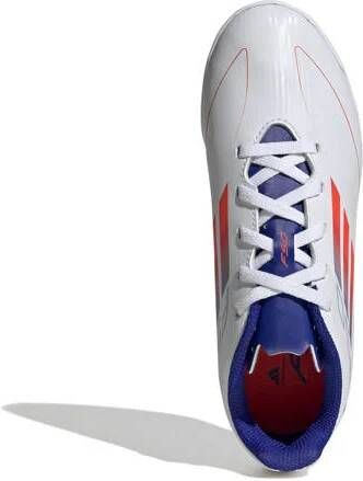 Adidas Performance F50 Club IN Junior zaalvoetbalschoenen wit rood blauw Jongens Meisjes Imitatieleer 30