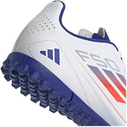 Adidas Performance F50 Club Junior voetbalschoenen wit rood kobaltblauw Jongens Meisjes Imitatieleer 31