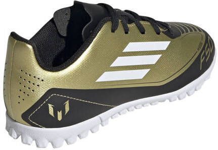 Adidas Performance F50 Club Messi voetbalschoenen metallic goud wit zwart Jongens Meisjes Imitatieleer 36