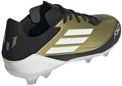 Adidas Performance F50 League junior voetbalschoenen goudmetallic wit zwart Jongens Meisjes Imitatieleer 30