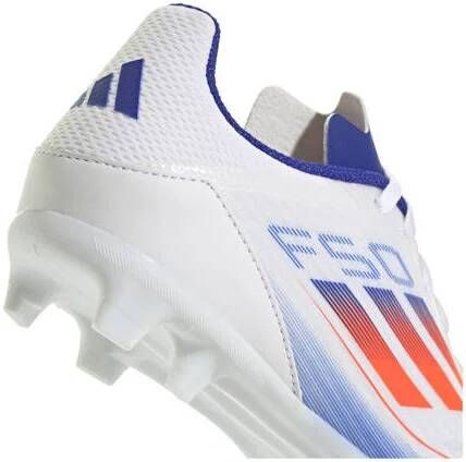 Adidas Performance F50 League junior voetbalschoenen wit rood blauw Jongens Meisjes Imitatieleer 37 1 3