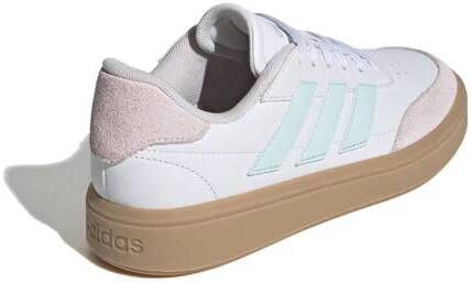 Adidas Sportswear Courtblock sneakers wit lichroze gum Jongens Meisjes Imitatieleer 37 1 3