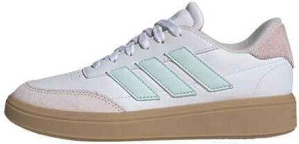 Adidas Sportswear Courtblock sneakers wit lichroze gum Jongens Meisjes Imitatieleer 37 1 3