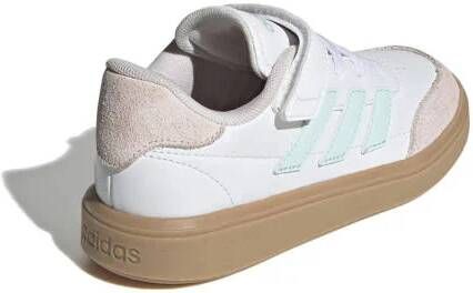 Adidas Sportswear Courtblock sneakers wit lichtblauw roze gum Jongens Meisjes Imitatieleer 33