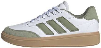 Adidas Sportswear Courtblock sneakers wit mosgroen gum Jongens Meisjes Imitatieleer 38