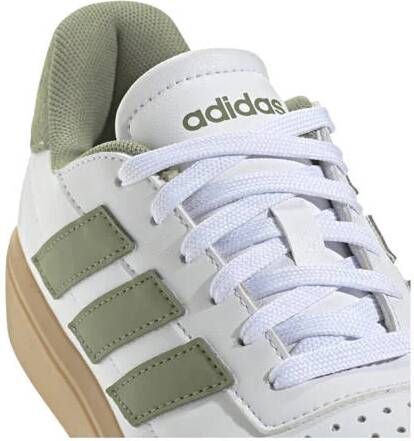 Adidas Sportswear Courtblock sneakers wit mosgroen gum Jongens Meisjes Imitatieleer 38