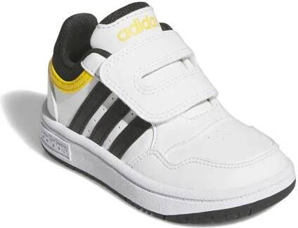 Adidas Sportswear Hoops 3.0 sneakers wit zwart geel Jongens Meisjes Imitatieleer 19