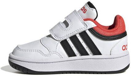 Adidas Sportswear Hoops 3.0 sneakers wit zwart rood Jongens Meisjes Imitatieleer 19