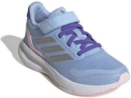 Adidas Sportswear Runfalcon 5 sneakers blauw zilver grijs Jongens Meisjes Mesh 35