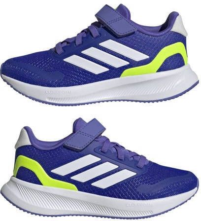 Adidas Sportswear Runfalcon 5 sneakers kobaltblauw wit geel Jongens Meisjes Mesh 29