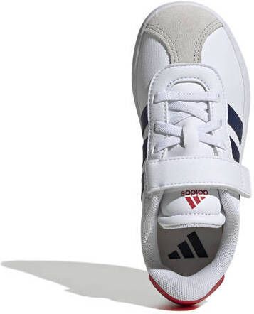 Adidas Sportswear VL Court sneakers wit blauw rood Jongens Meisjes Suede 30