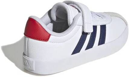 Adidas Sportswear VL Court sneakers wit blauw rood Jongens Meisjes Suede 30