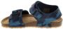 BunniesJR Bunnies JR Bas Beach Jongens Sandalen Blauw Print Leer Klittenband - Thumbnail 10