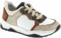 BunniesJR Bunnies JR 221370 501 Meisjes Lage Sneakers Wit Bruin Leer Veters - Thumbnail 4