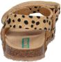 BunniesJR 224408-703 Meisjes Platte Sandalen Beige Print Imitatieleer Klittenband - Thumbnail 9