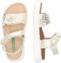 Bunnies JR Bregje Beach Meisjes Sandalen Beige Goud Print Imitatieleer Klittenband - Thumbnail 5