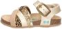 BunniesJR Becky Beach Meisjes Platte Sandalen Goud Goud Print Imitatieleer Gesp - Thumbnail 7