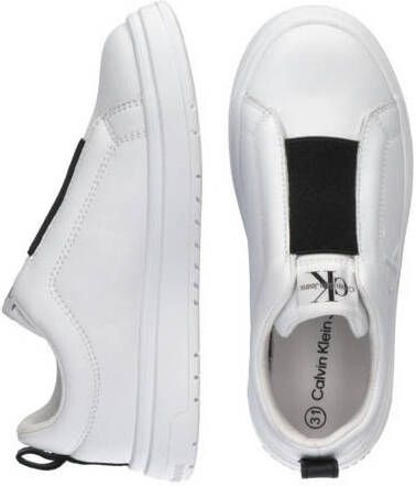 Calvin Klein slip on sneakers wit Jongens Imitatieleer Effen 30