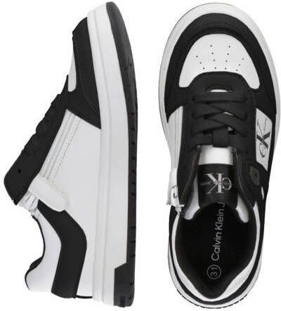 Calvin Klein Zwart Jongens Imitatieleer Logo 35 Sneakers