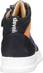 Develab leren sneakers donkerblauw Jongens Leer Meerkleurig 31