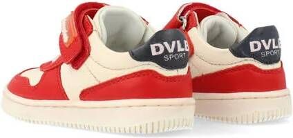 Develab leren sneakers rood wit Jongens Leer Meerkleurig 24