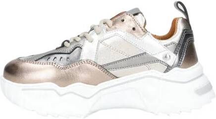 DWRS Pluto leren sneakers goud zilver Meisjes Leer Meerkleurig 32