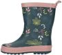 Gevavi Fleur regenlaarzen donkerblauw roze Meisjes Rubber Bloemen 29 - Thumbnail 5