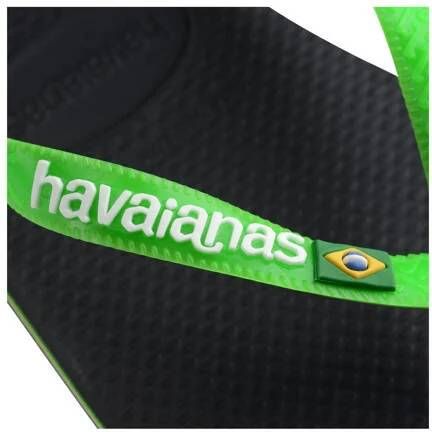 Havaianas Brasil teenslippers groen zwart Jongens Rubber 31 32