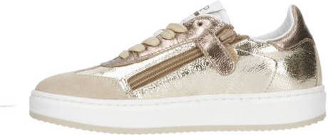 Hip leren sneakers goud Meisjes Leer Meerkleurig 27