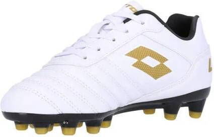 Lotto Milano 700 AGM Junior voetbalschoenen wit goud Jongens Meisjes Imitatieleer 37