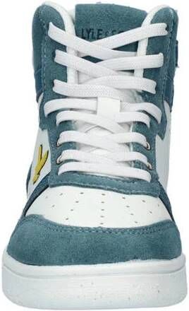 Lyle & Scott sneakers blauw wit Jongens Imitatieleer Meerkleurig 31