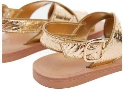 Mango Kids sandalen goud Meisjes Imitatieleer Effen 24(14 8cm)