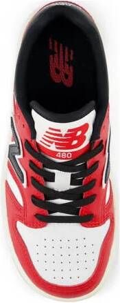 New Balance 480 sneakers rood zwart wit Jongens Meisjes Imitatieleer Meerkleurig 28