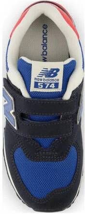 New Balance 574 sneakers zwart rood blauw Jongens Meisjes Suede Meerkleurig 28