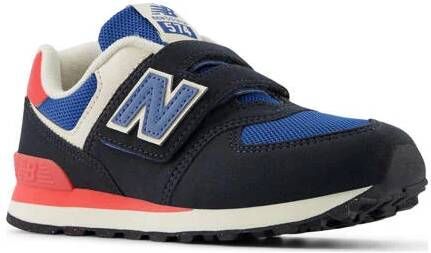 New Balance 574 sneakers zwart rood blauw Jongens Meisjes Suede Meerkleurig 28