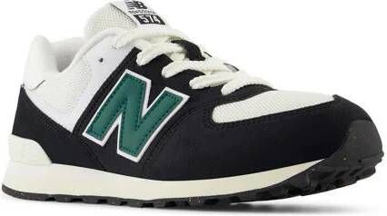 New Balance 574 sneakers zwart wit groen Jongens Meisjes Suede Meerkleurig 39