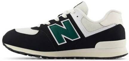 New Balance 574 sneakers zwart wit groen Jongens Meisjes Suede Meerkleurig 39