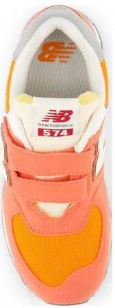 New Balance 574 V1 sneakers oranje wit grijs Jongens Meisjes Suede Meerkleurig 33.5