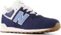 New Balance 574 sneakers donkerblauw wit Jongens Meisjes Suede Meerkleurig 36 - Thumbnail 8