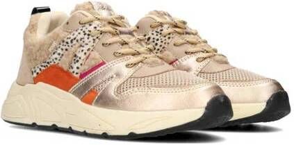 POSH by Poelman chunky sneakers beige oranje Meisjes Imitatieleer Meerkleurig 34