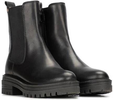 PS Poelman Monk leren chelsea boots zwart Meisjes Leer Effen 33